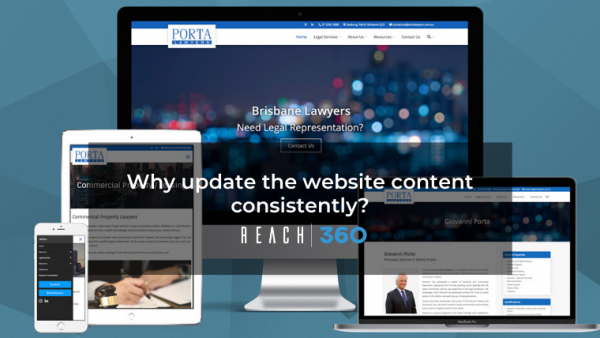 Why update the website content consistently?